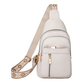 Fashion Casual Chest Bag High Quality Shoulder Bags Women Crossbody Bags Pu Leather Waterproof Messenger Bag for Travel Cycling