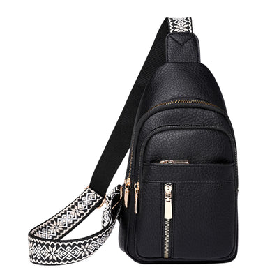 Fashion Casual Chest Bag High Quality Shoulder Bags Women Crossbody Bags Pu Leather Waterproof Messenger Bag for Travel Cycling