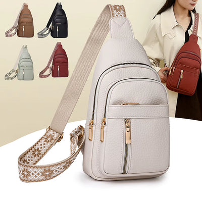 Fashion Casual Chest Bag High Quality Shoulder Bags Women Crossbody Bags Pu Leather Waterproof Messenger Bag for Travel Cycling