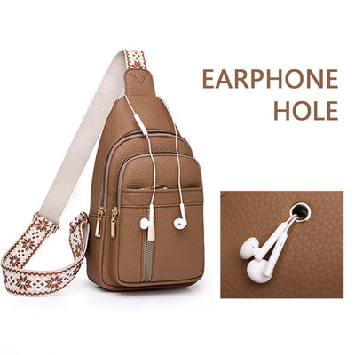 Fashion Casual Chest Bag High Quality Shoulder Bags Women Crossbody Bags Pu Leather Waterproof Messenger Bag for Travel Cycling