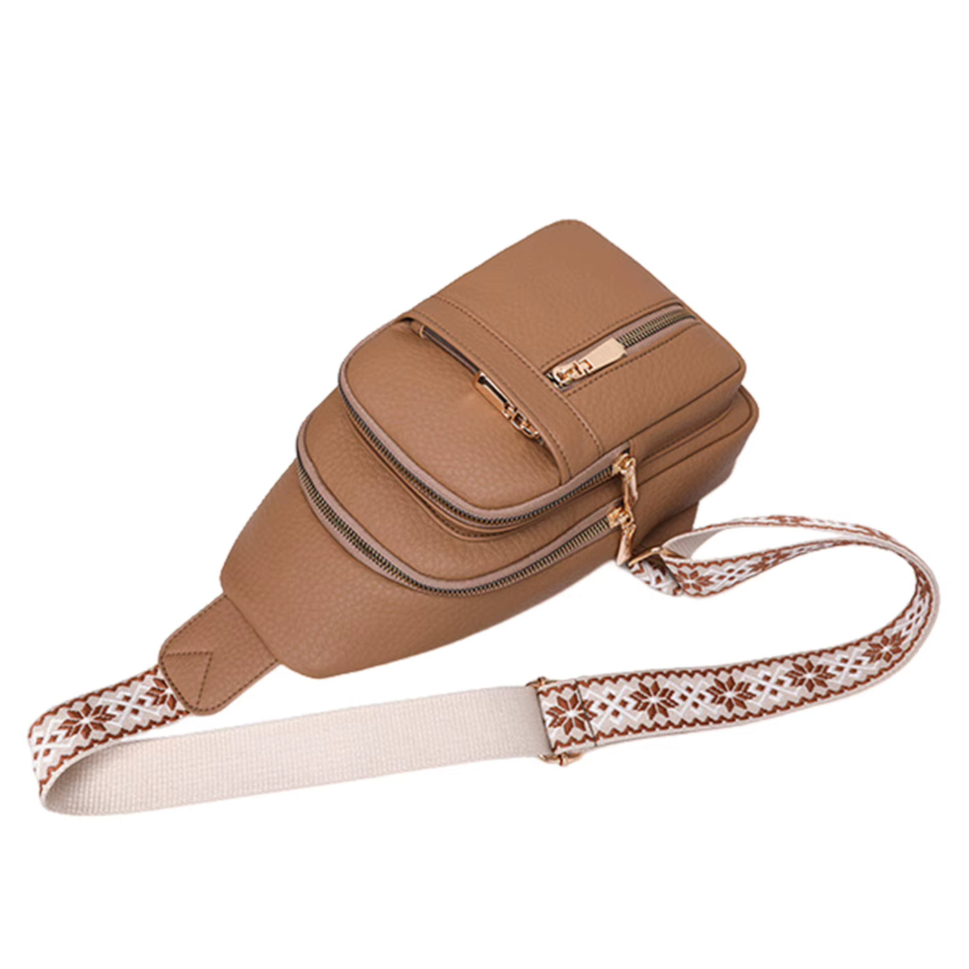 Fashion Casual Chest Bag High Quality Shoulder Bags Women Crossbody Bags Pu Leather Waterproof Messenger Bag for Travel Cycling